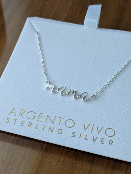 Argento Vivo Jewelry - Argento Vivo Silver 'mama' Script Name Necklace - NEW